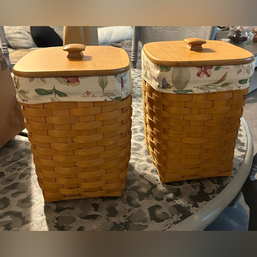 Longaberger Handwoven Tan Basket